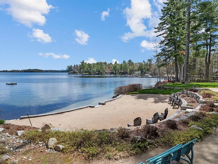 Afternoon on the community beach on Lake Winnipesaukee